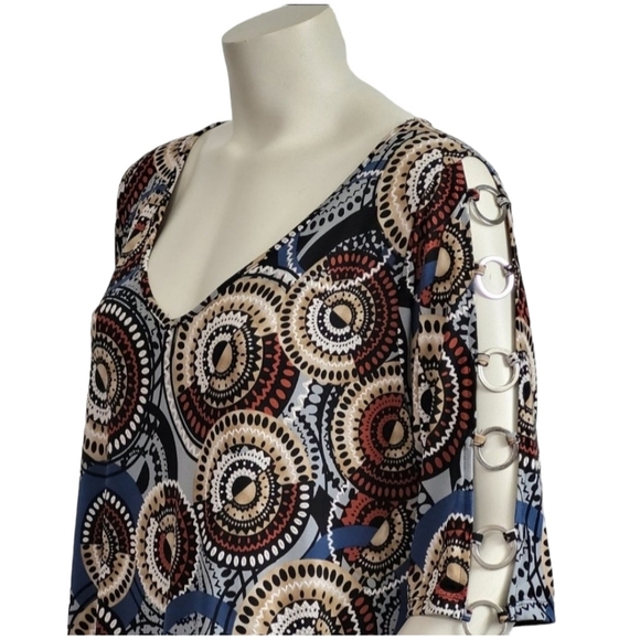 🎉CLEARANCE‼️🎉 SJS 3/4 Sleeve Abstract Print Dress Size - 1X - Picture 5 of 10